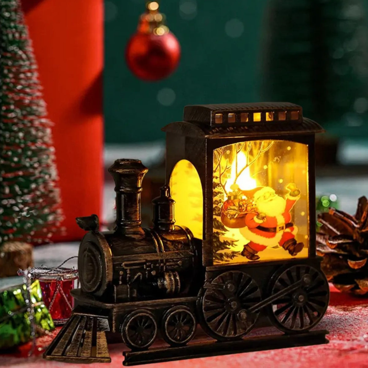 Lanterne Noël train lumineux