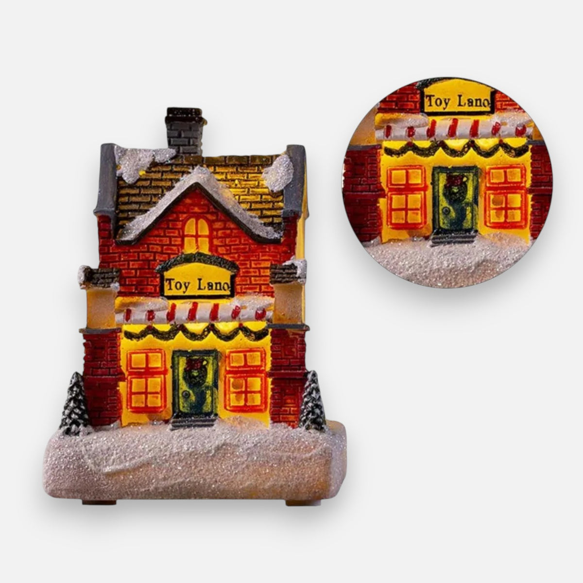 Maisonnette Noël enneigé