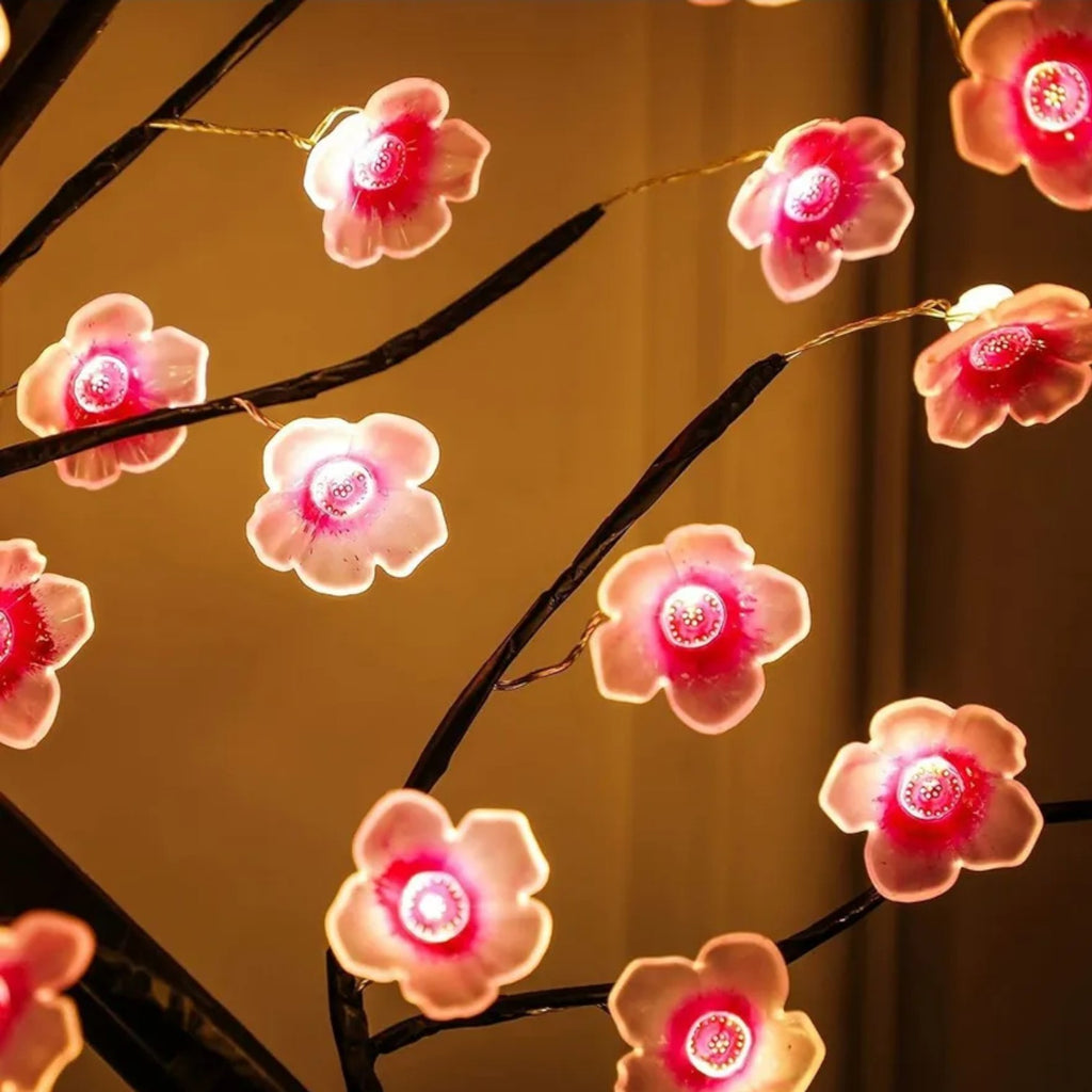 Arbre lumineux cerisier LED rose