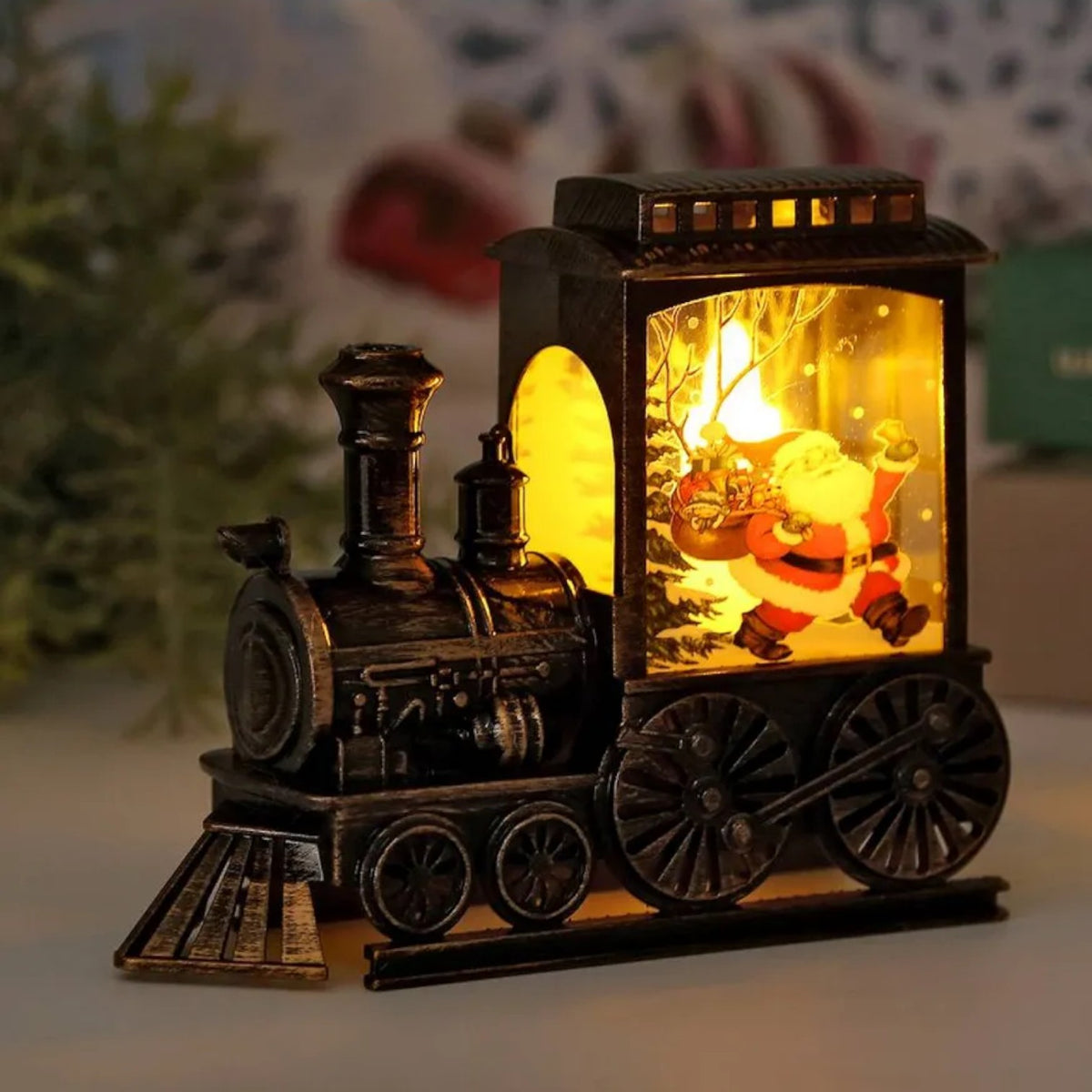 Lanterne Noël train lumineux