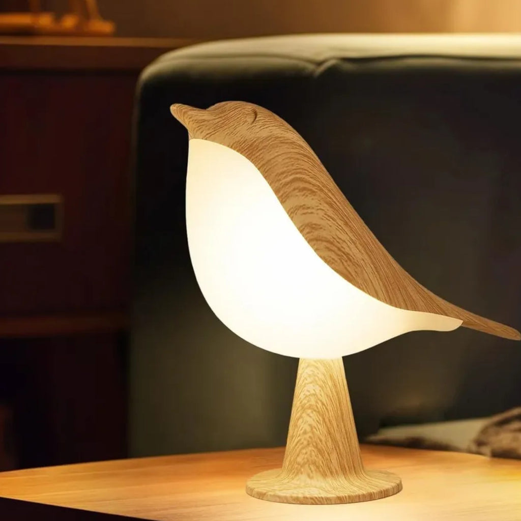 Veilleuse oiseau en bois