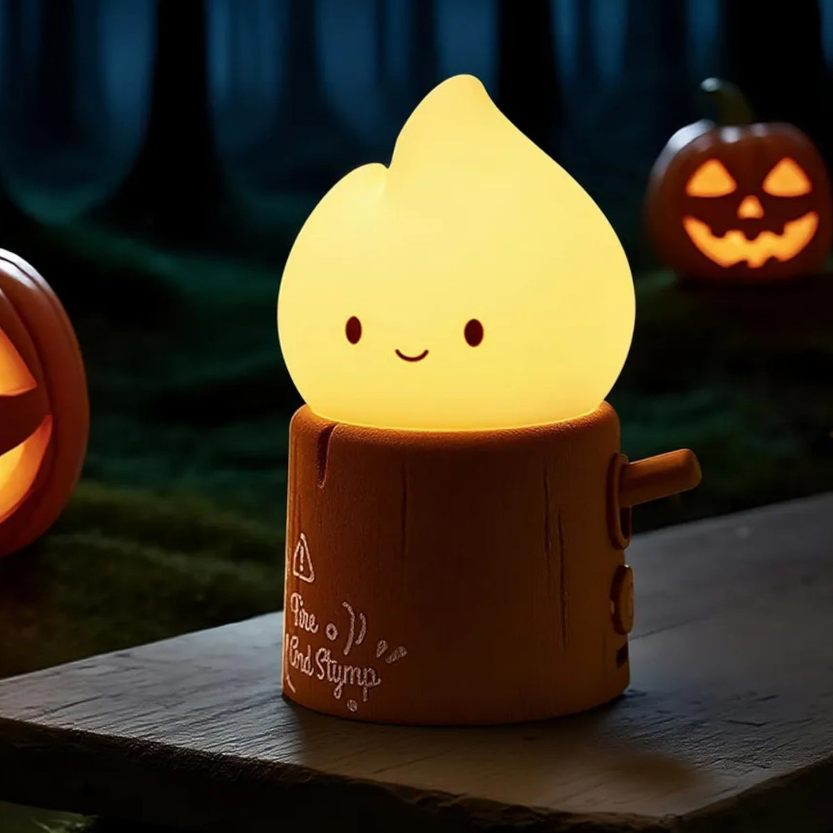 Veilleuse enfant feu souriant