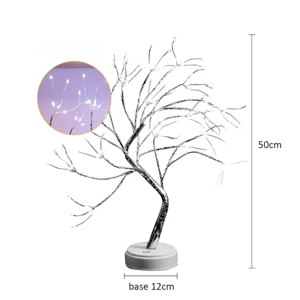 Arbre lumineux branches dorées