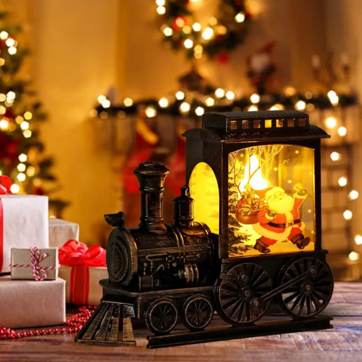 Lanterne Noël train lumineux