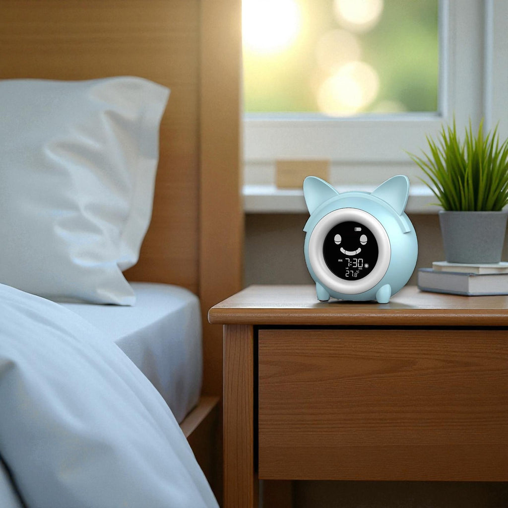 Réveil enfant chat lumineux