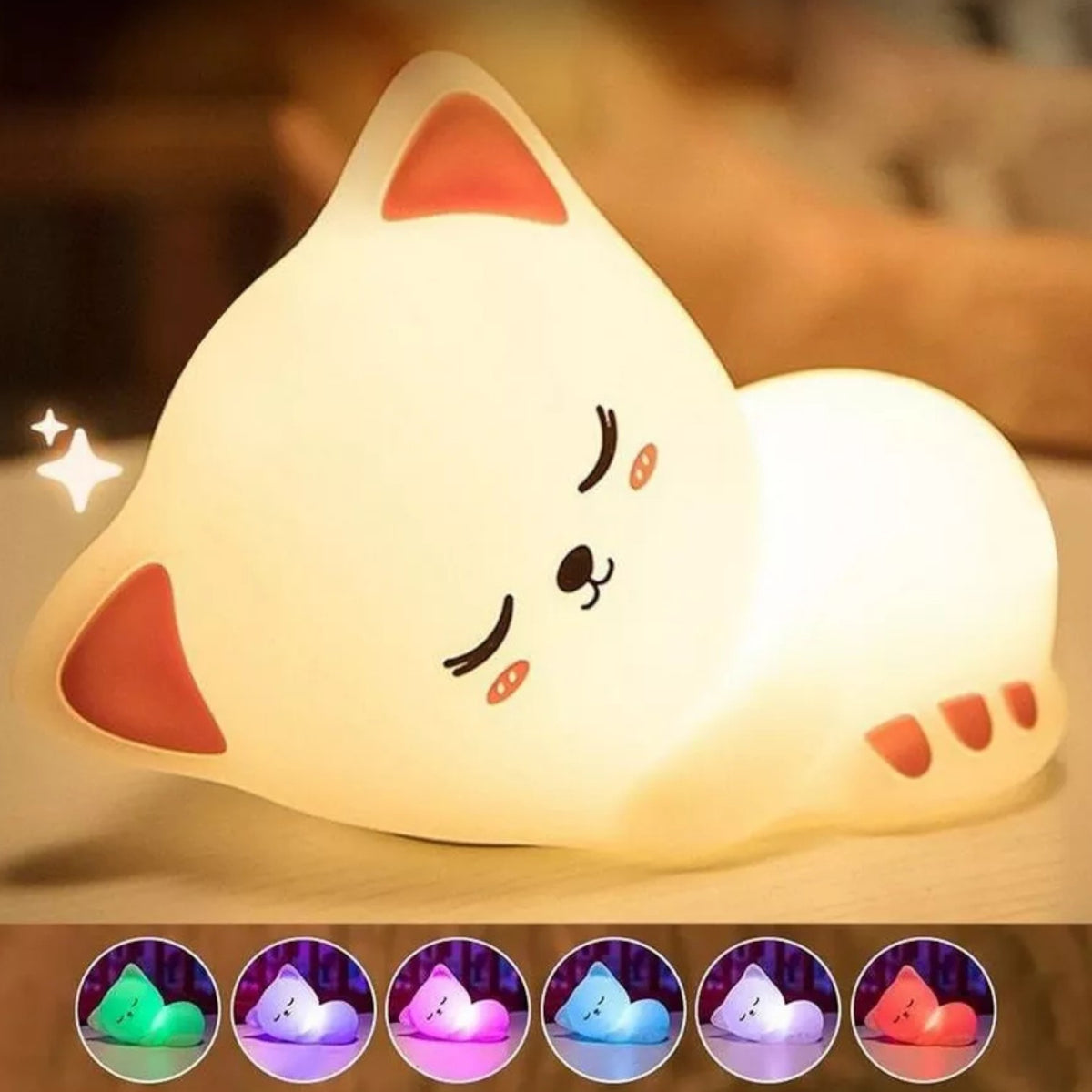 Veilleuse chat qui dort