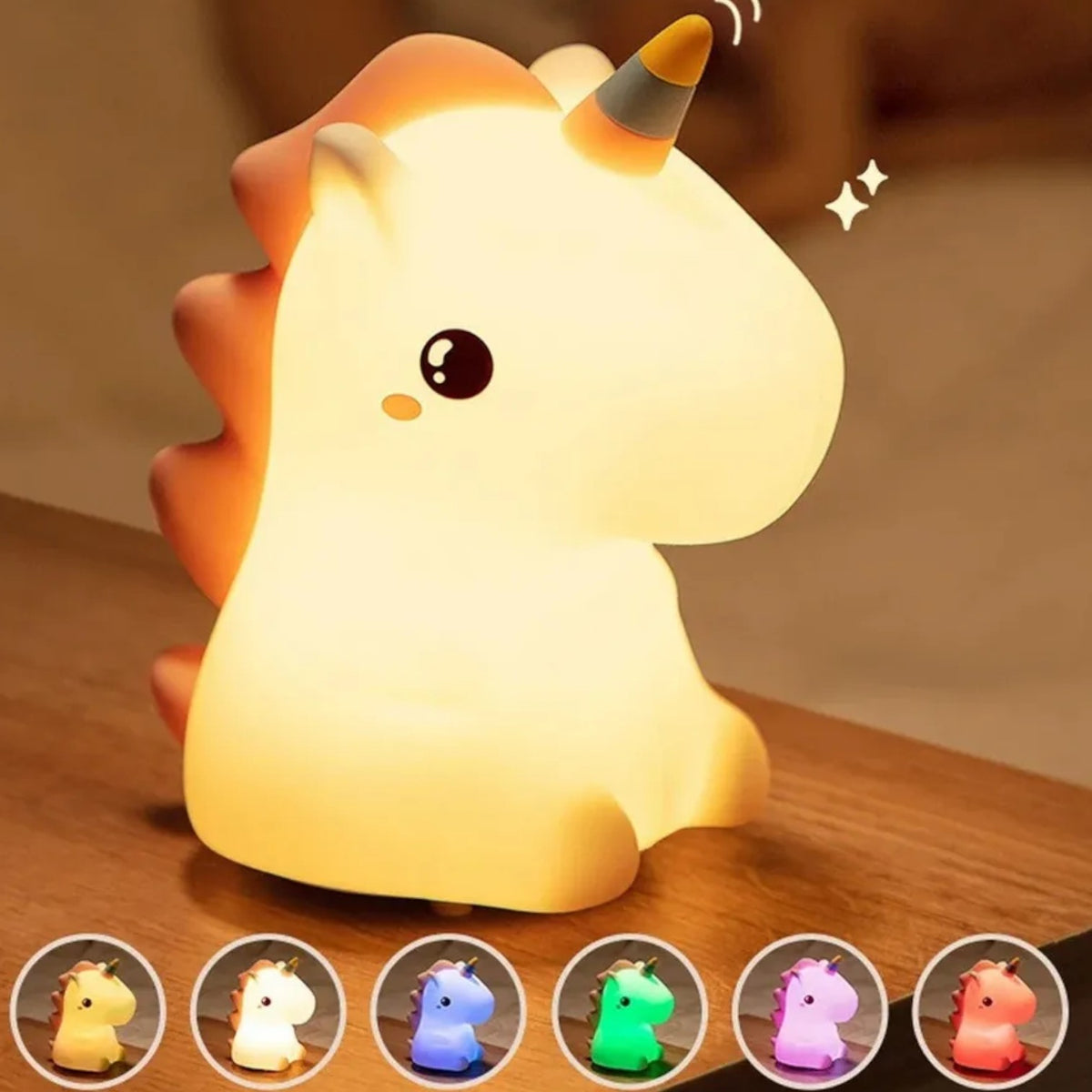 Veilleuse licorne multicolore
