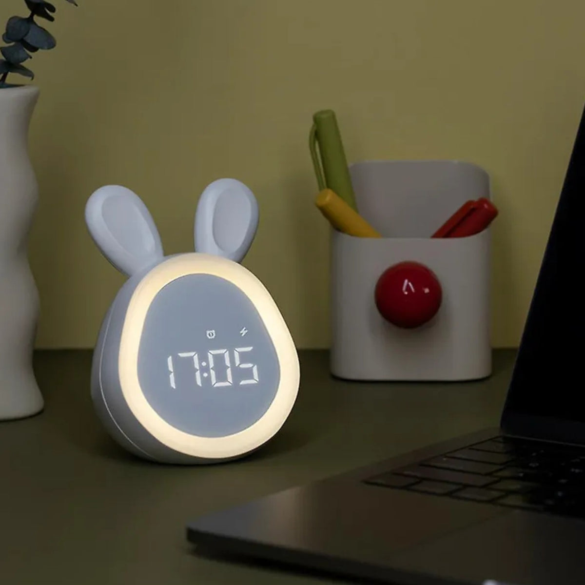 Réveil LED lapin veilleuse