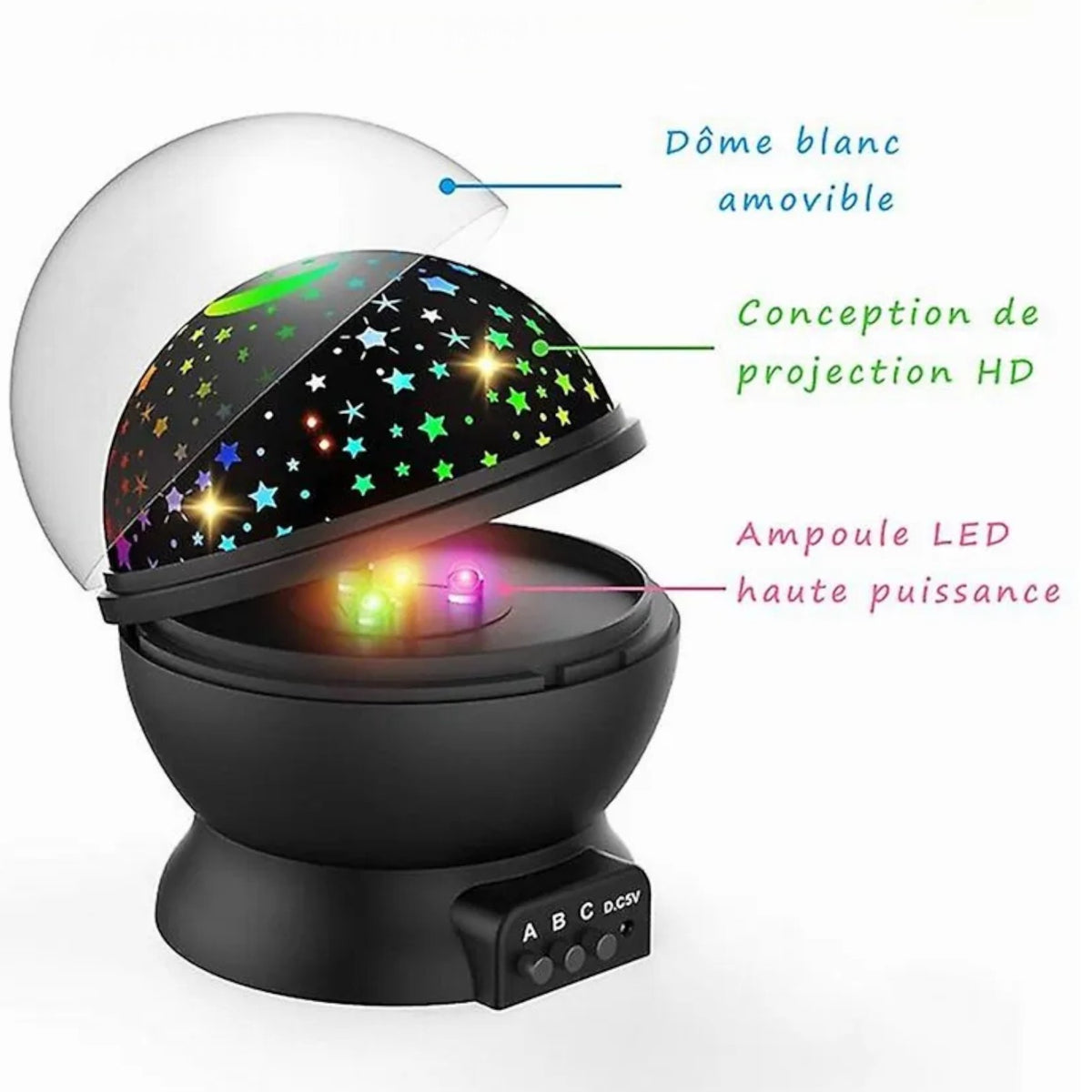 Veilleuse projection nuit étoilé