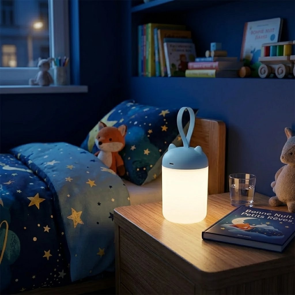 Veilleuse chat lanterne portable