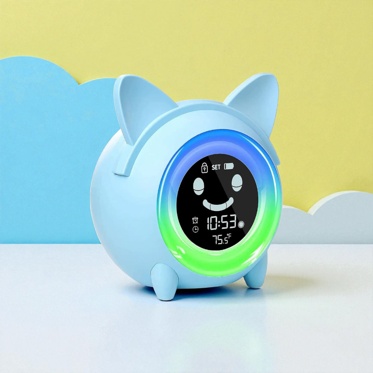 Réveil enfant chat lumineux