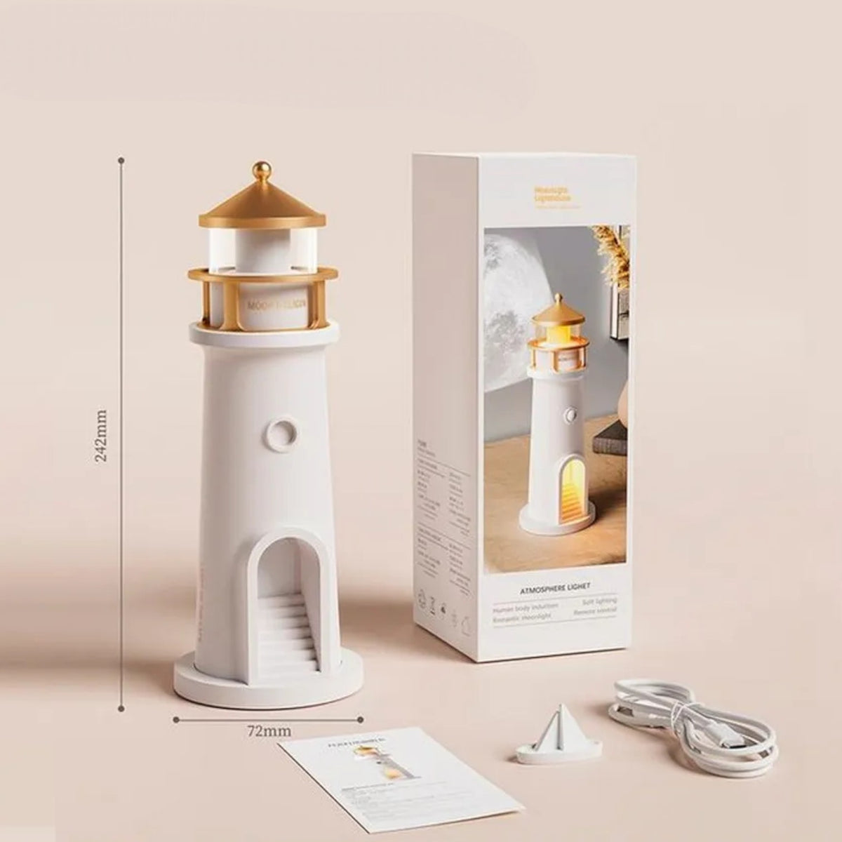 Veilleuse design projection lune