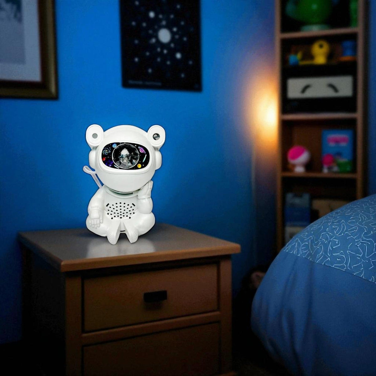 Veilleuse astronaute assis Blanc