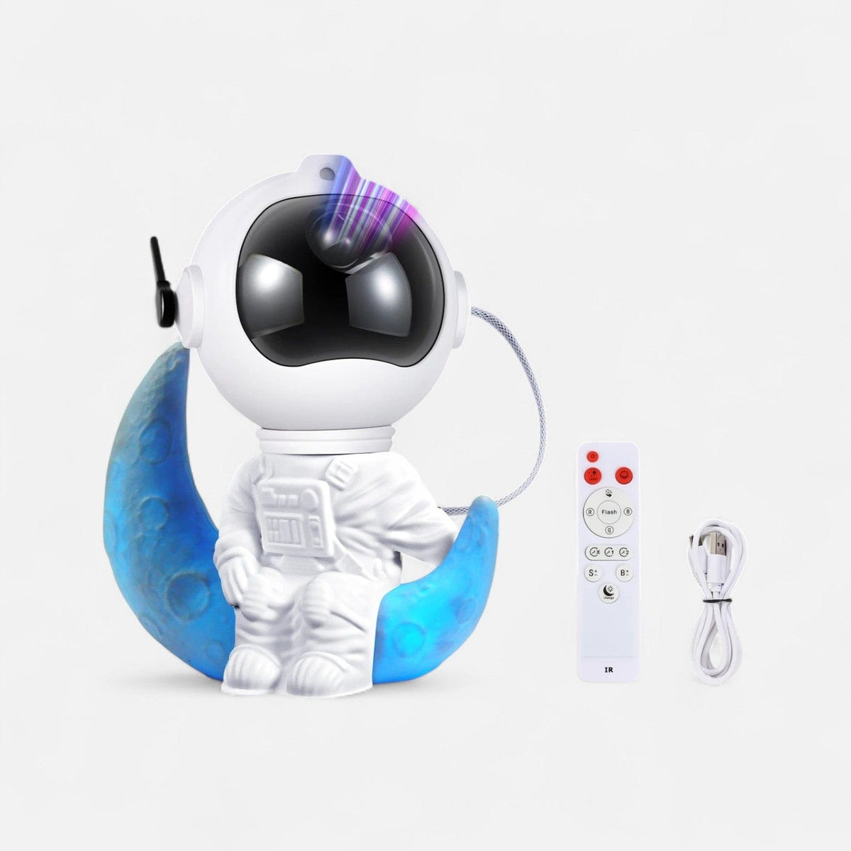 Veilleuse astronaute assis sur la lune