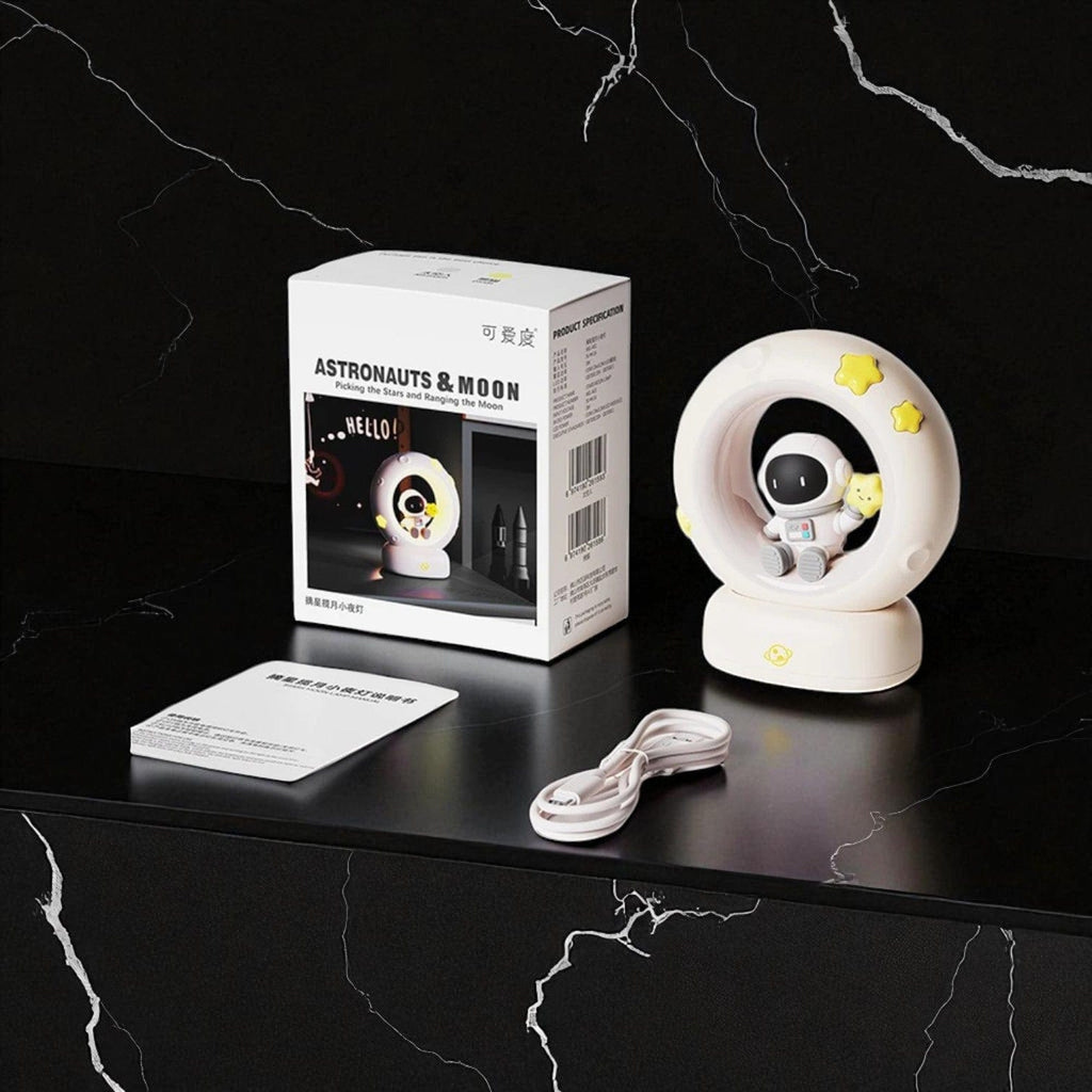 Veilleuse astronaute design Blanc