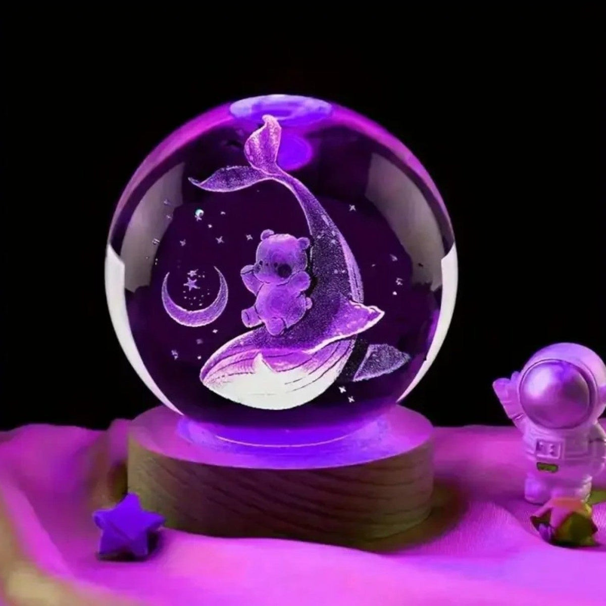 Veilleuse baleine féerie lumineuse