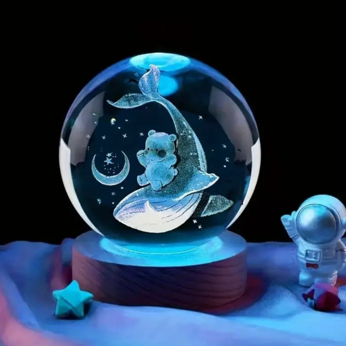 Veilleuse baleine féerie lumineuse