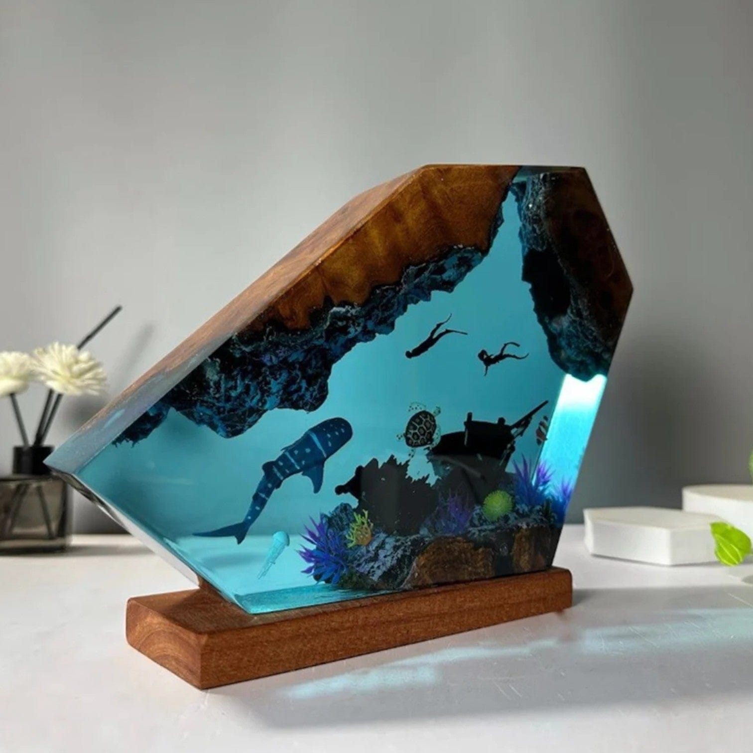 Veilleuse baleine rêve aquatique