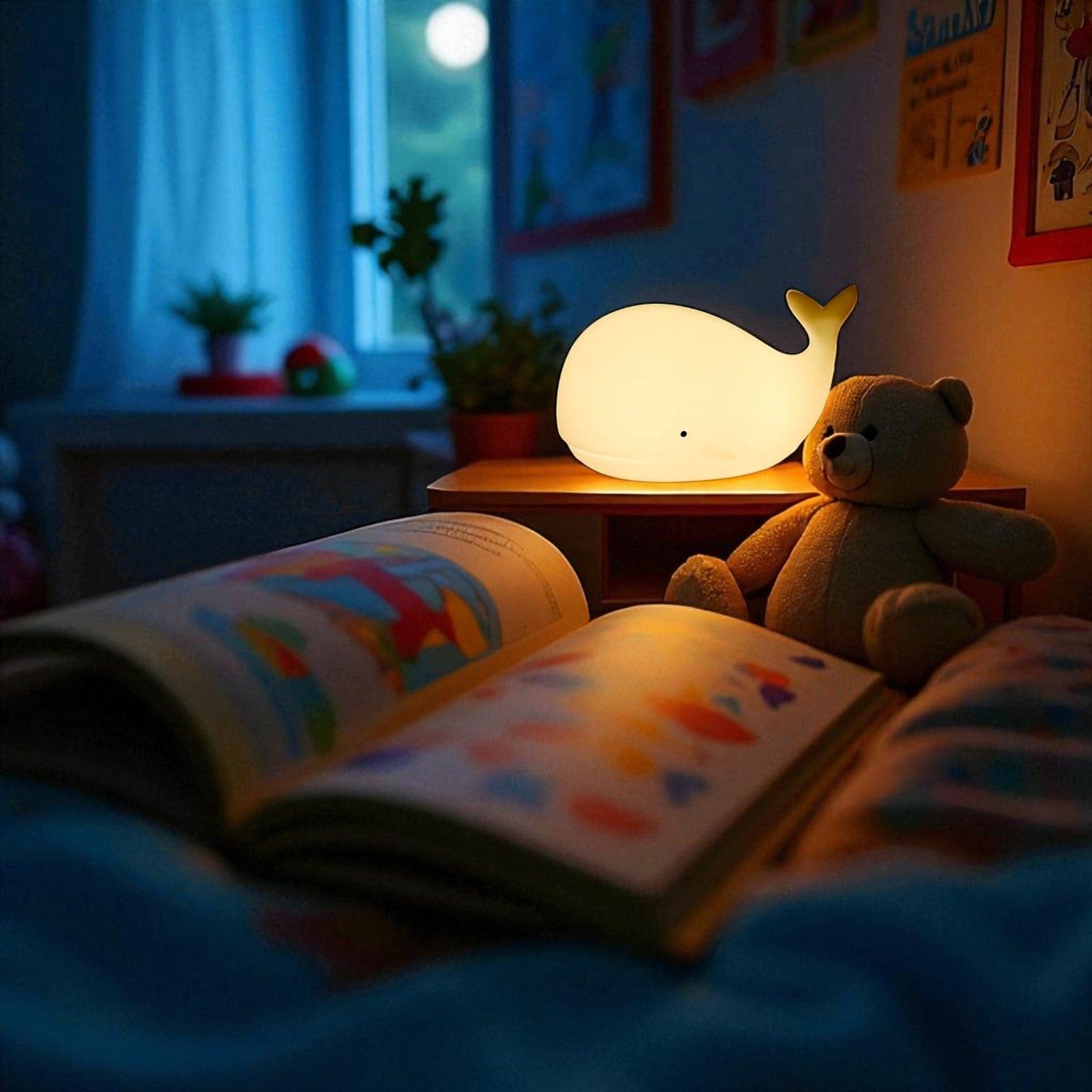 Veilleuse bébé baleine