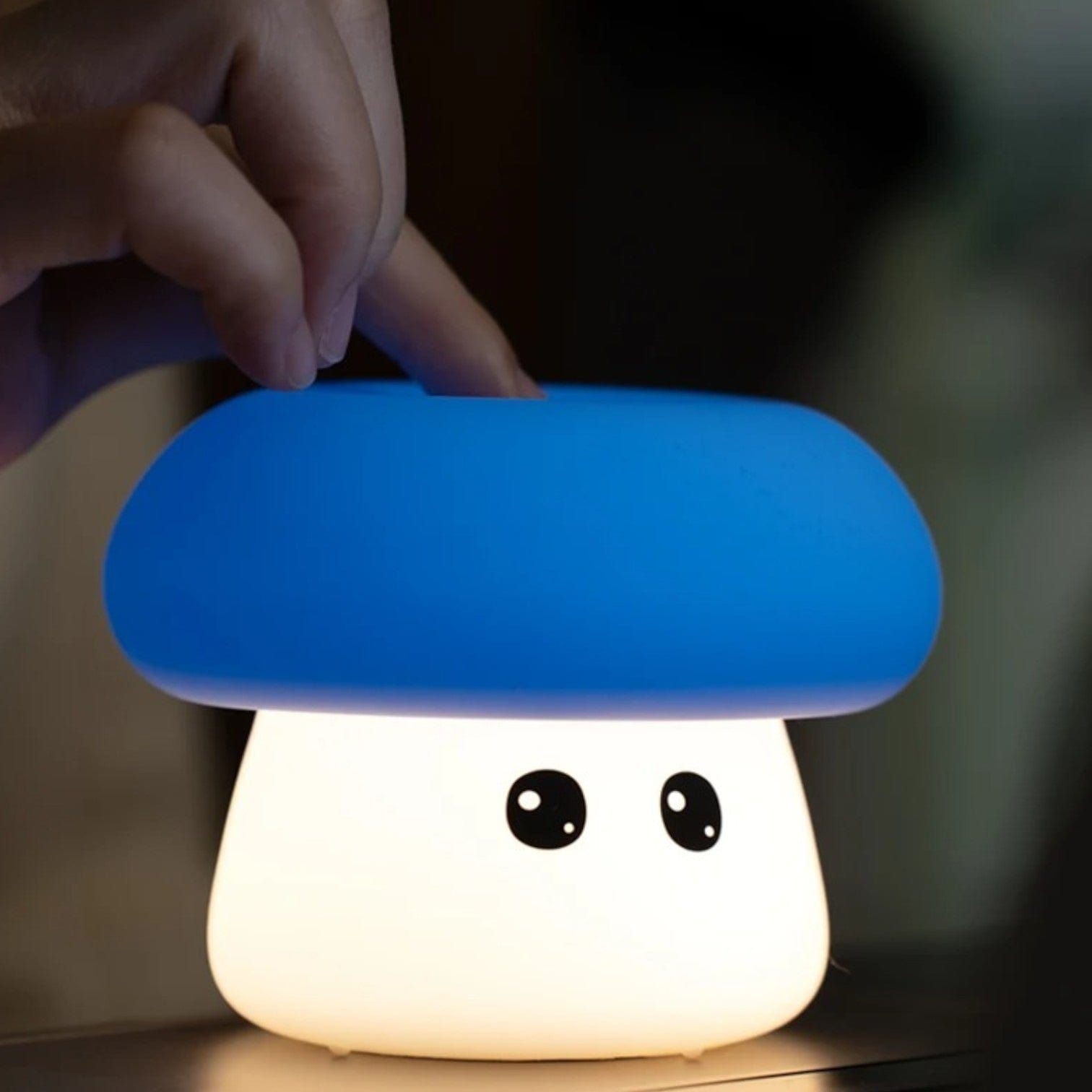Veilleuse champignon classique Bleu