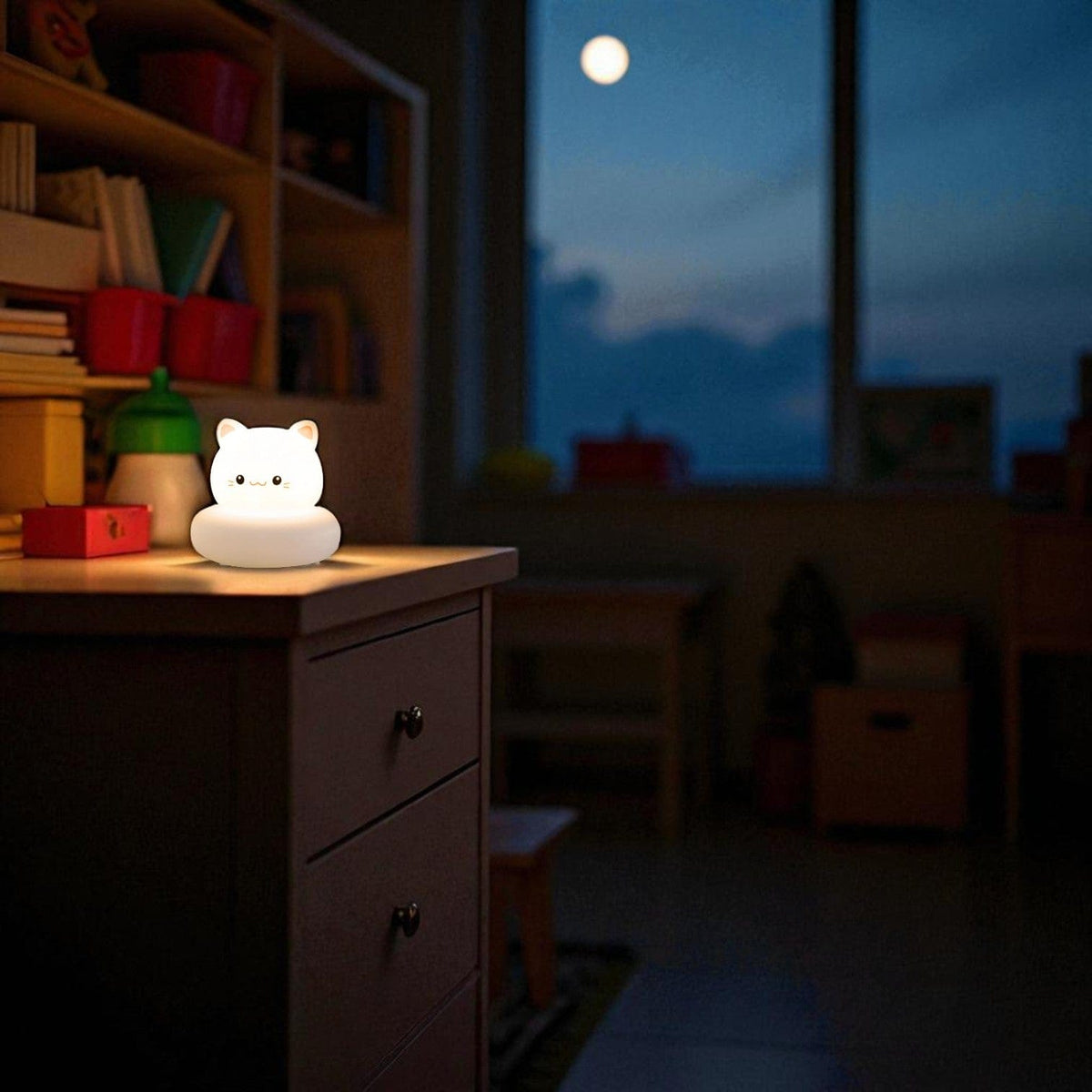 Veilleuse chat boule