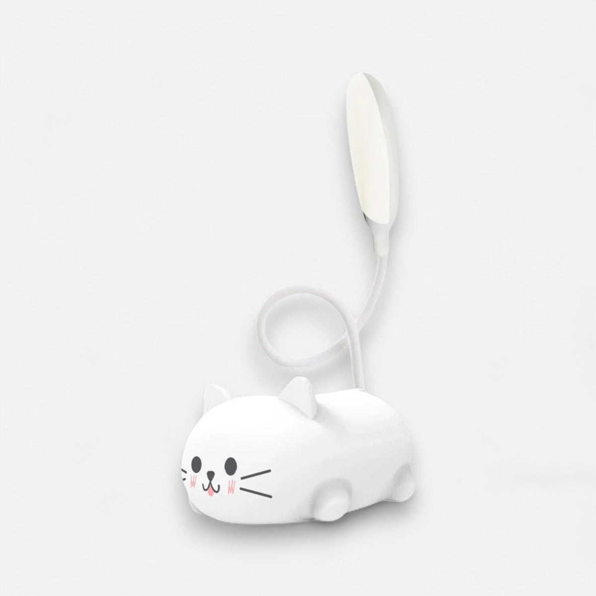 Veilleuse chat queue illuminée Blanc