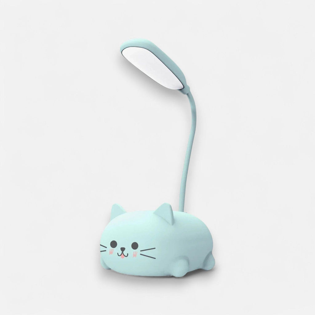 Veilleuse chat queue illuminée Bleu