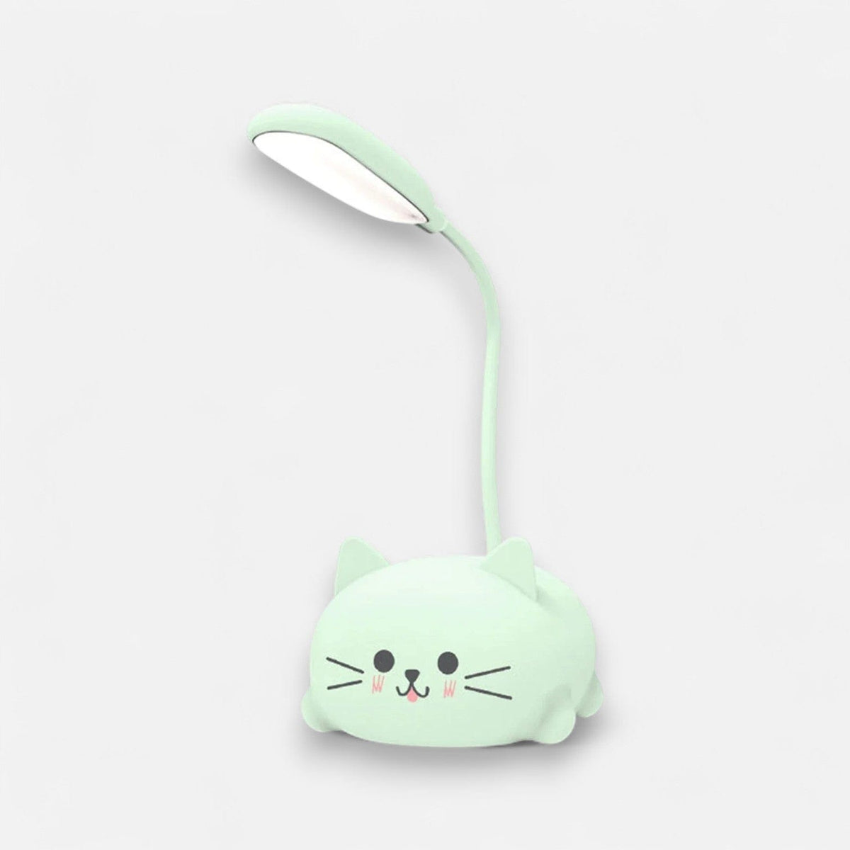 Veilleuse chat queue illuminée Vert