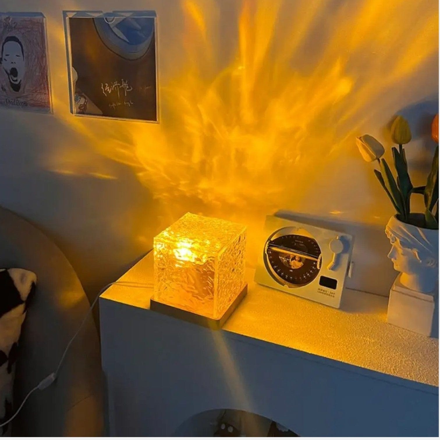 Veilleuse design cube lumineux