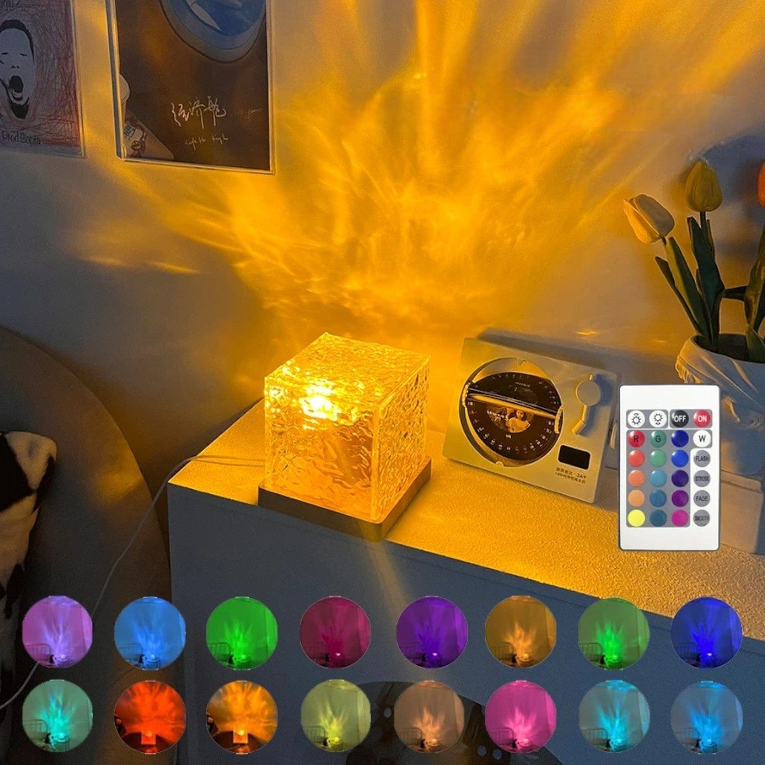Veilleuse design cube lumineux