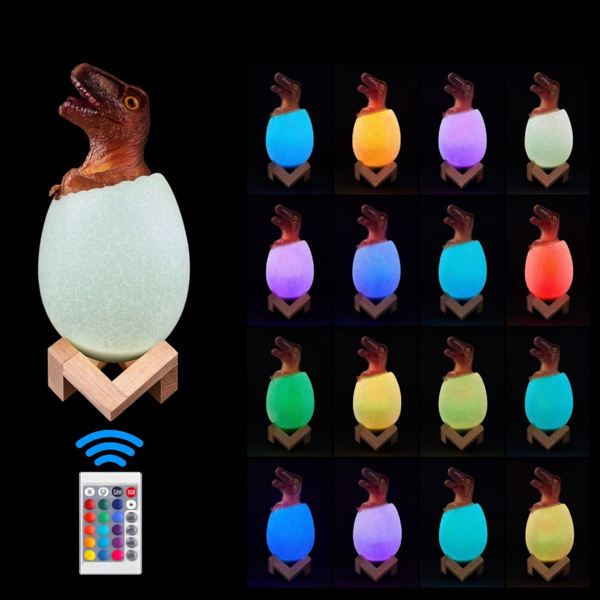 Veilleuse dinosaure œuf lumineux