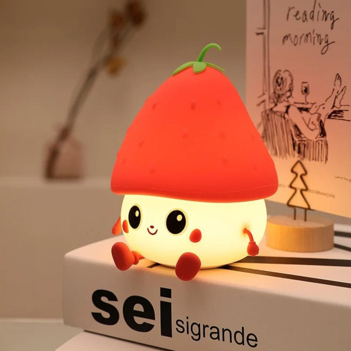 Veilleuse enfant fraise mignonne