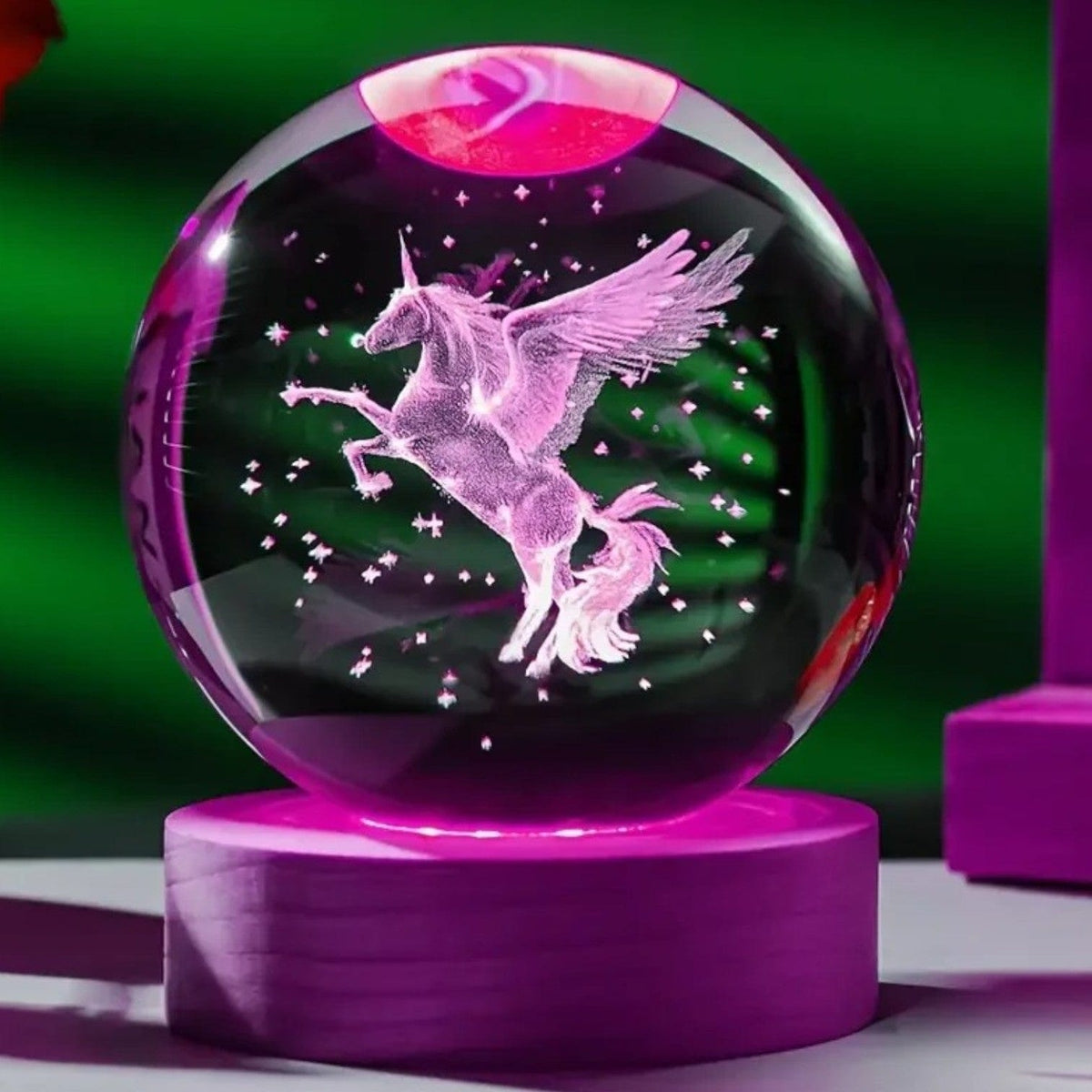 Veilleuse licorne boule magique