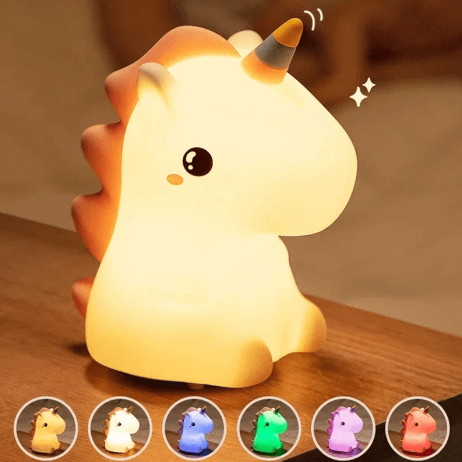 Veilleuse licorne multicolore