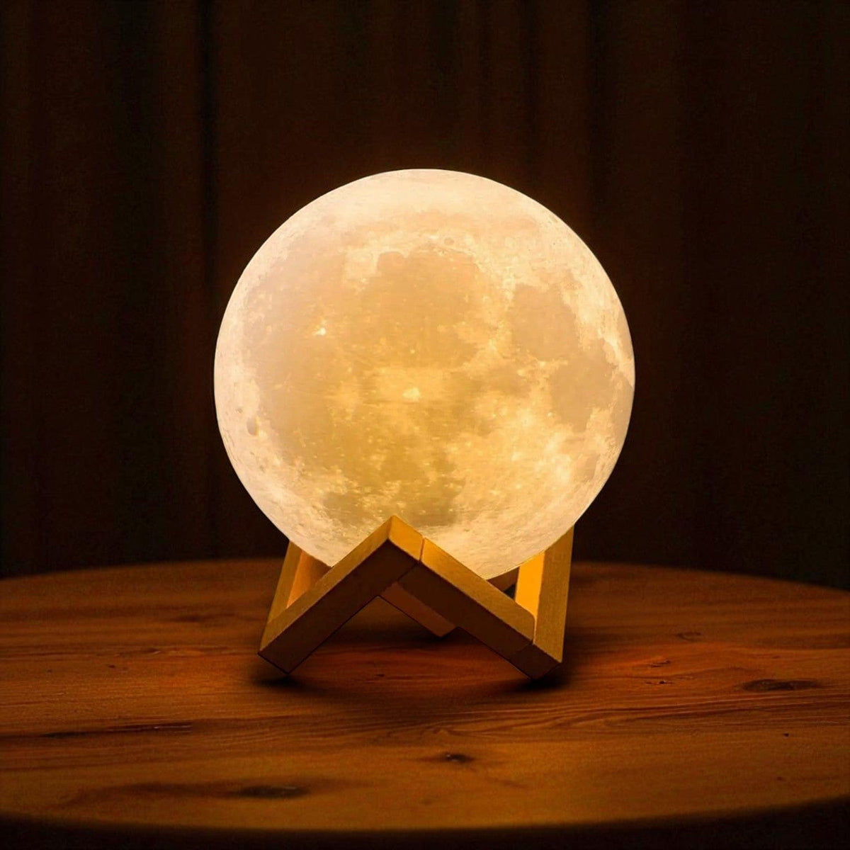 Veilleuse lune magique bois