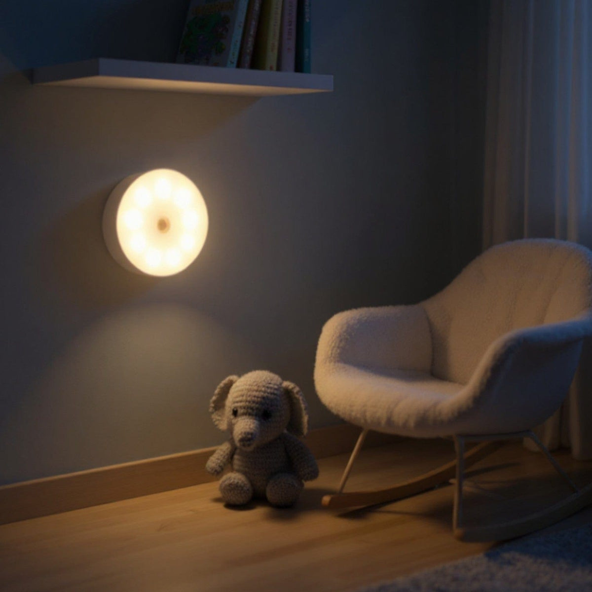 Veilleuse murale ronde douce