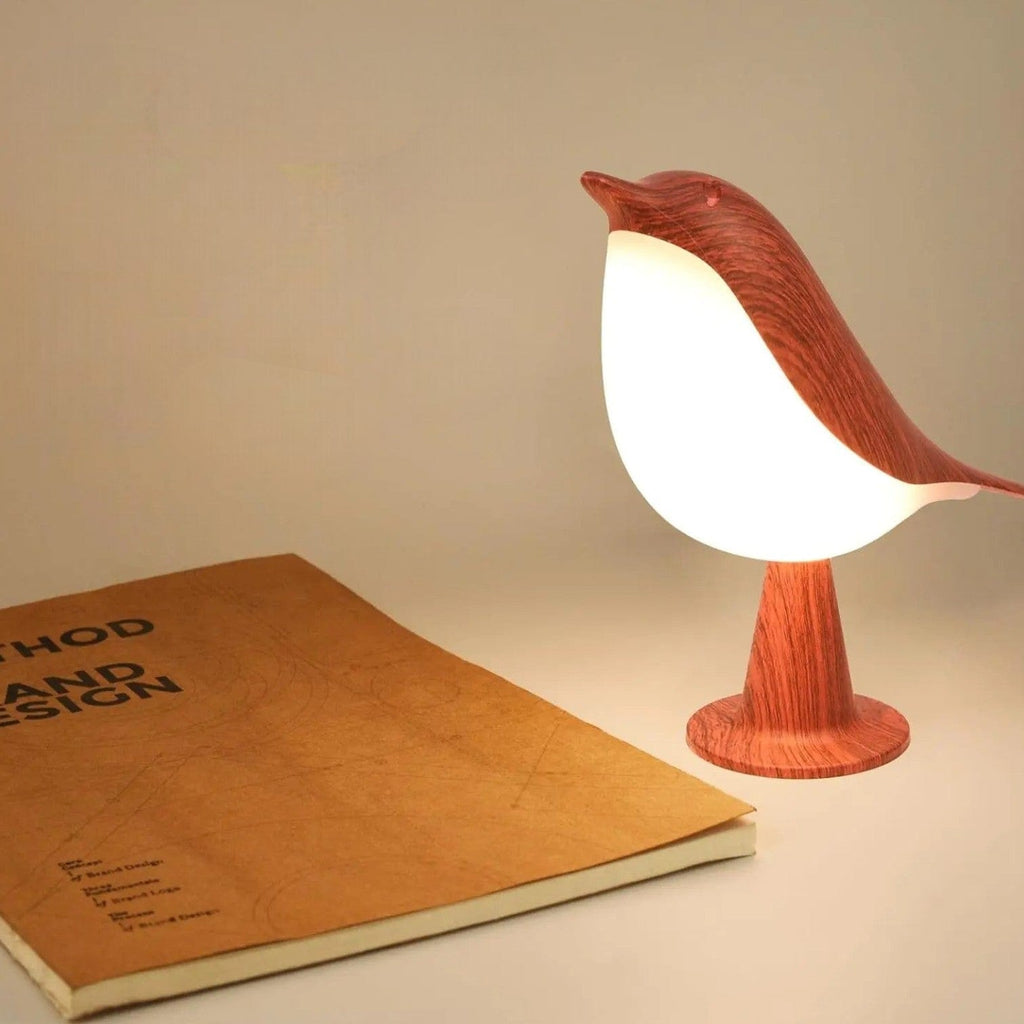 Veilleuse oiseau en bois