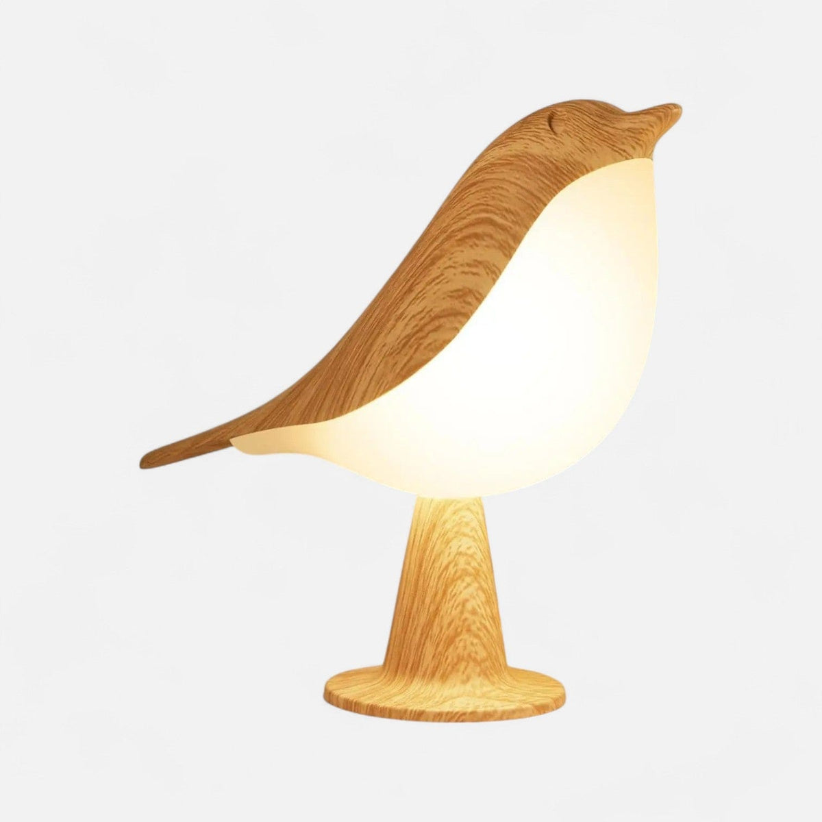 Veilleuse oiseau en bois Jaune