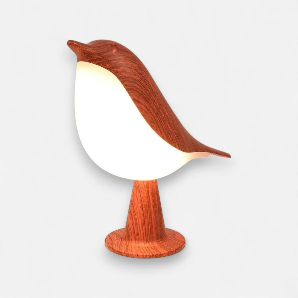 Veilleuse oiseau en bois Rouge