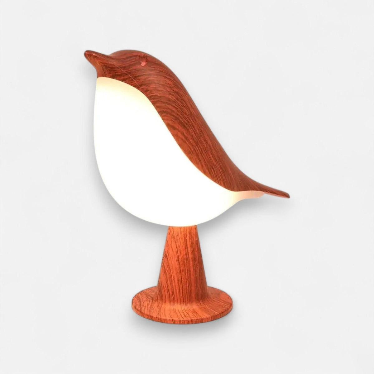 Veilleuse oiseau en bois Rouge