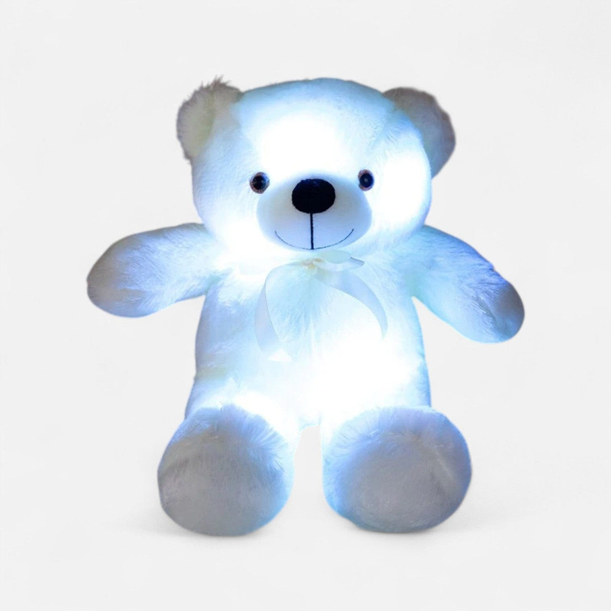 Veilleuse ours peluche Blanc / 40 cm