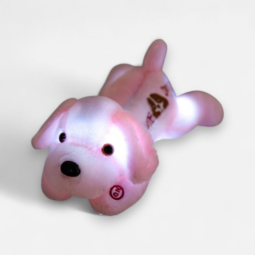 Veilleuse peluche chien Rose