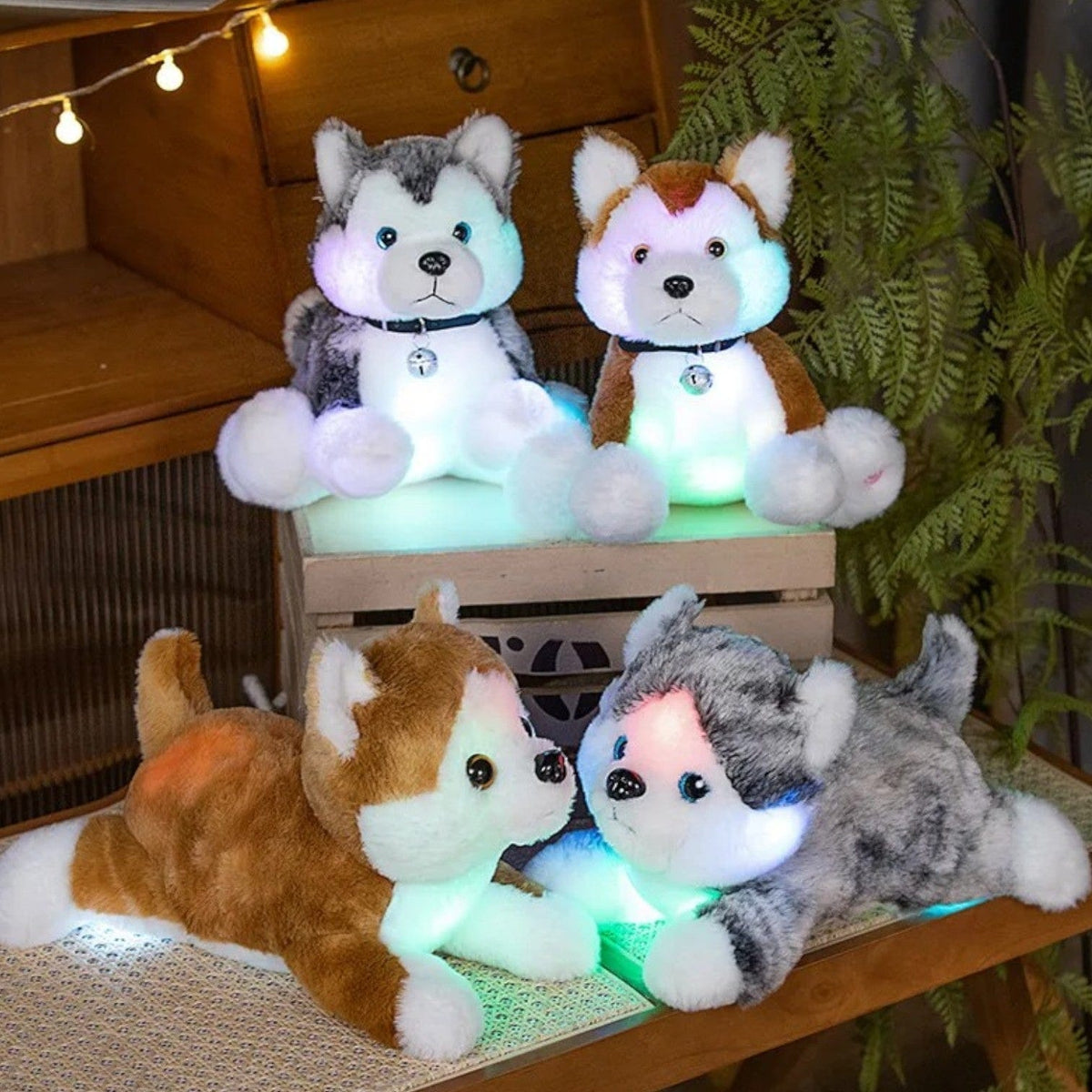 Veilleuse peluche husky