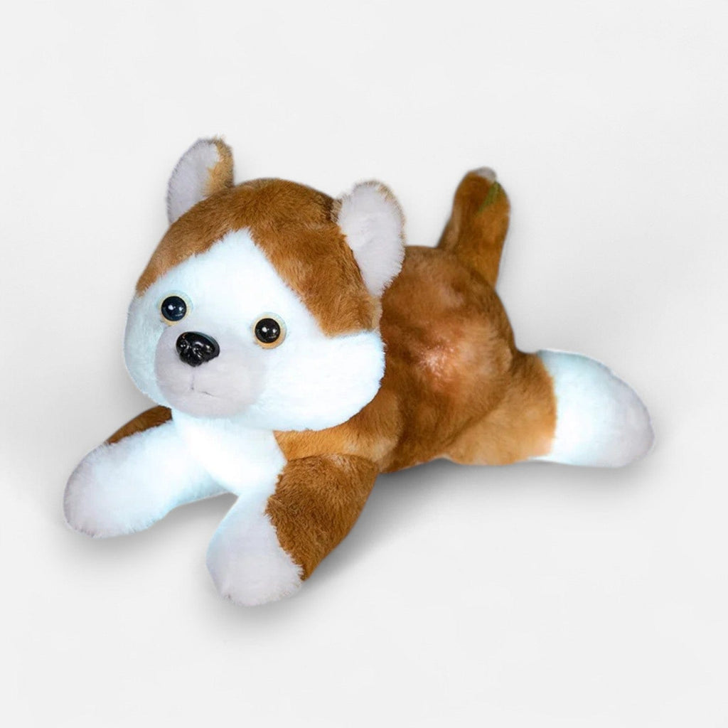 Veilleuse peluche husky Marron