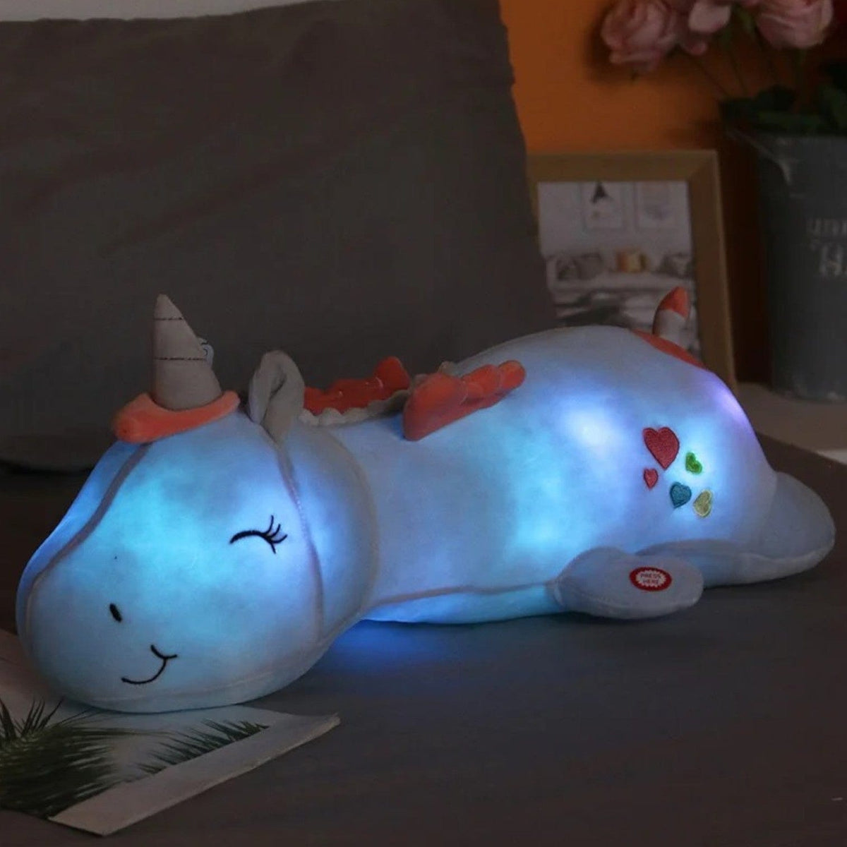 Veilleuse peluche licorne rêve