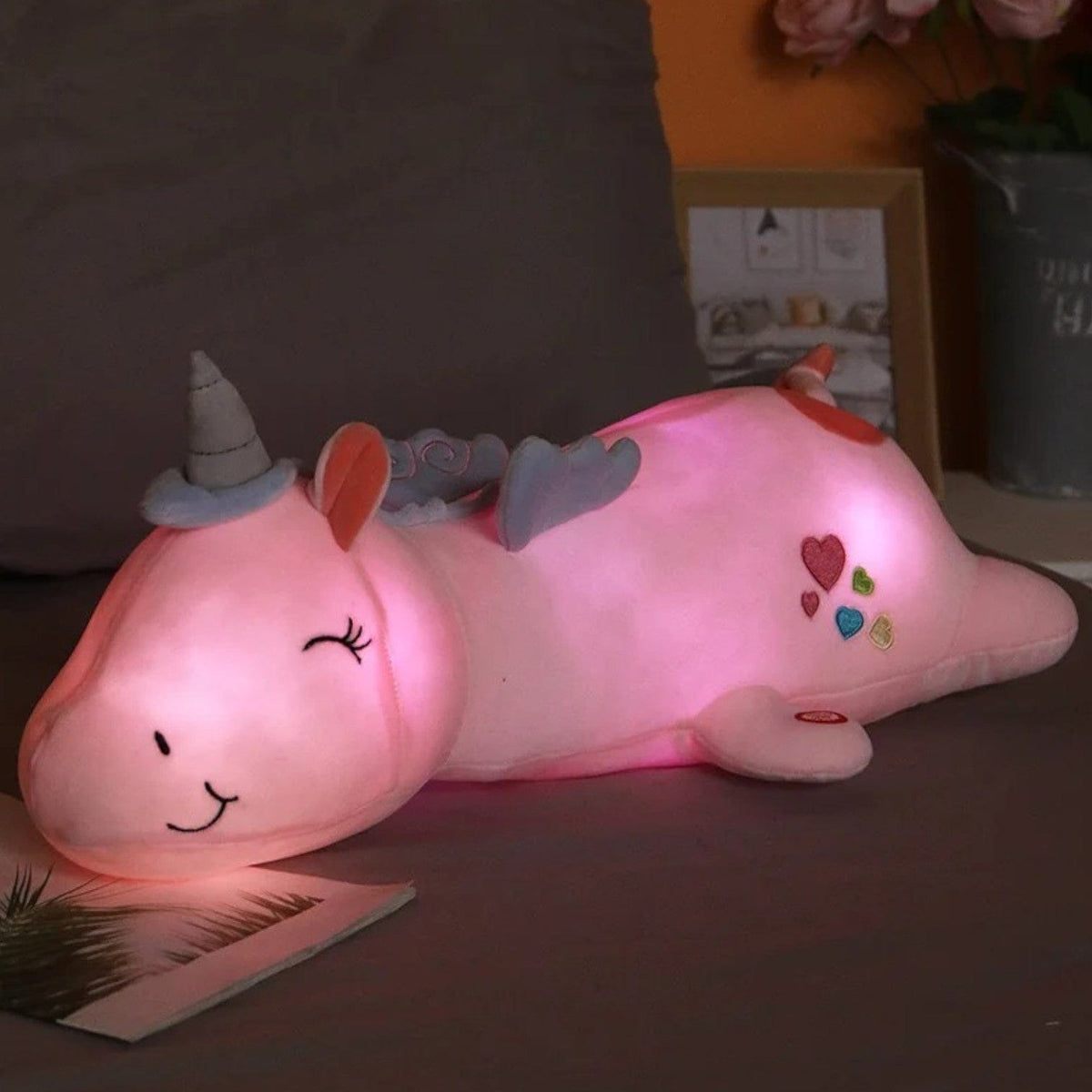 Veilleuse peluche licorne rêve