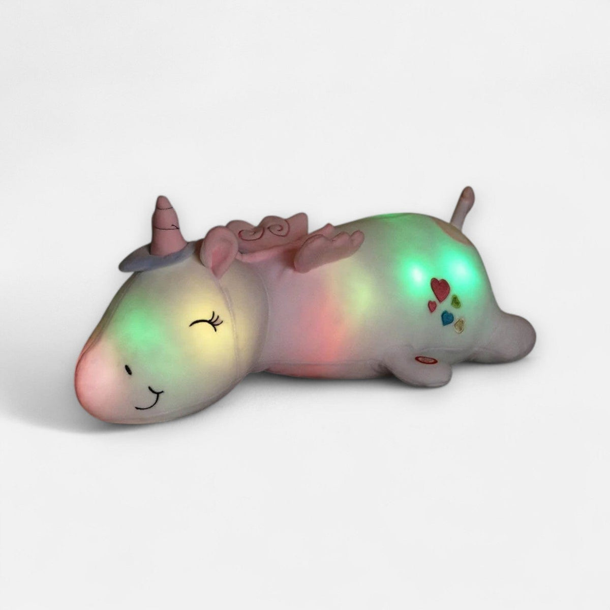 Veilleuse peluche licorne rêve Blanc