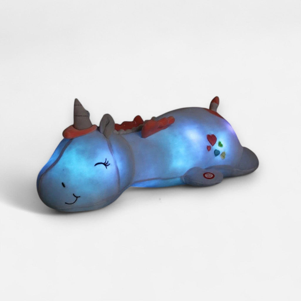 Veilleuse peluche licorne rêve Bleu