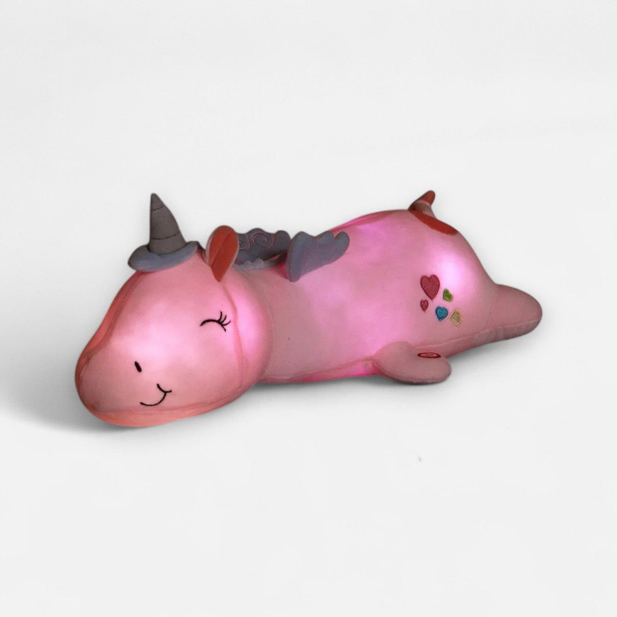 Veilleuse peluche licorne rêve Rose