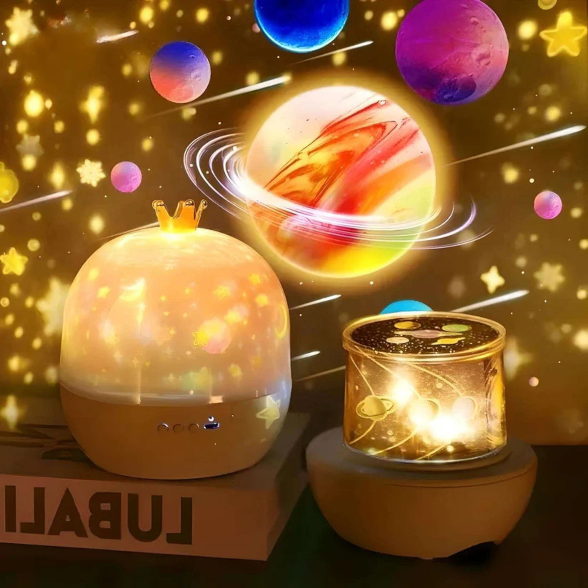 Veilleuse projection tournante